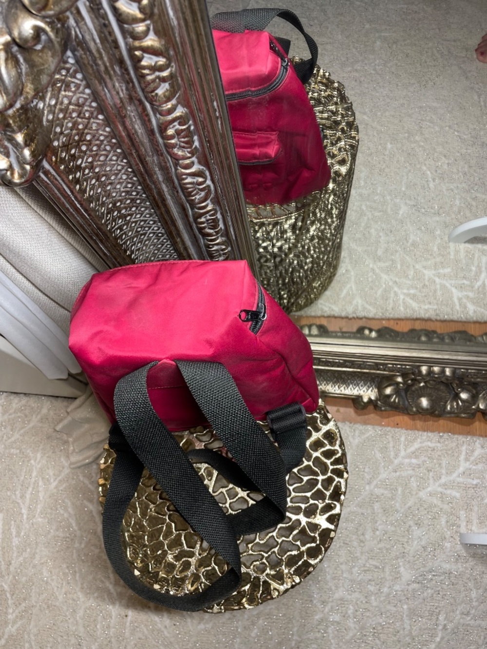 Kate Spade New York Vintage Red Nylon Mini Backpack Book Bag - Picture 6 of 7